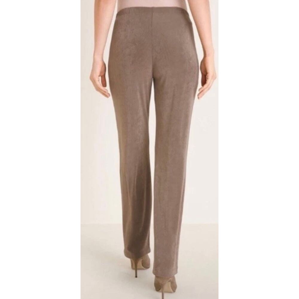 Chicos Travelers No Tummy Pant 2R Large Stretch Pull On Deep Taupe Brown Classic - Picture 3 of 8